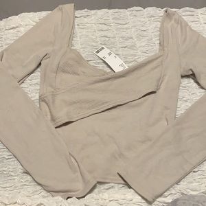 Beige urban outfitters adorable crop sweater top
